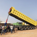 Tipper dump truk semi-trailer 5 gardan